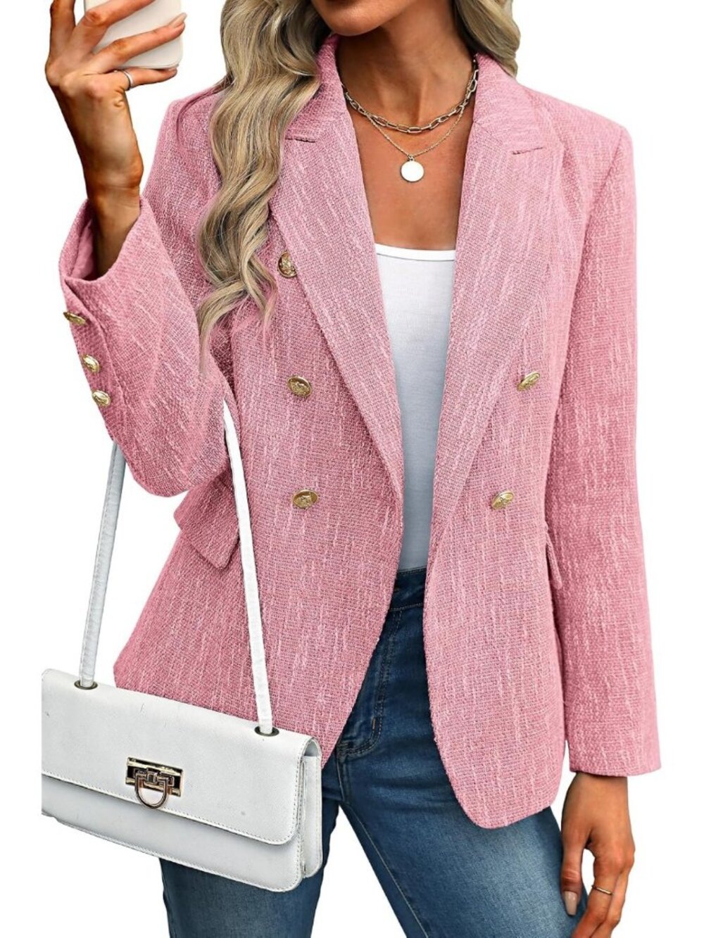 Chic Tweed Blazer for Women | Stylish Business Casual Jacket | Perfect Workwear
